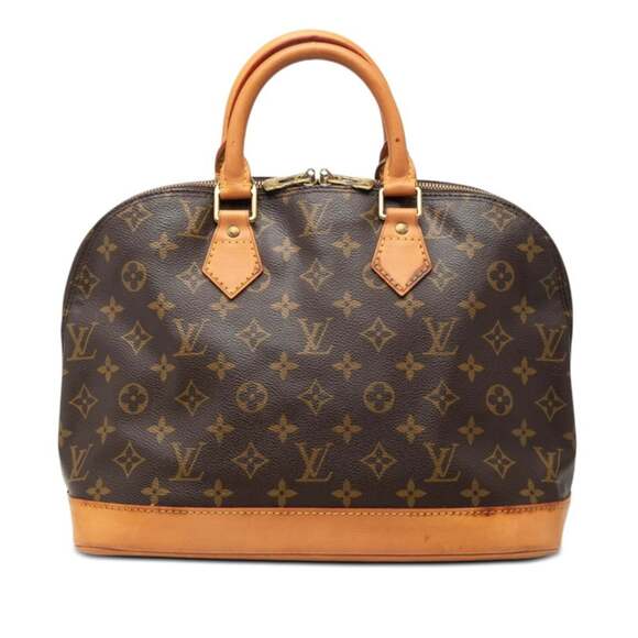 LOUIS VUITTON Brown Monogram Leather Alma PM Bag
